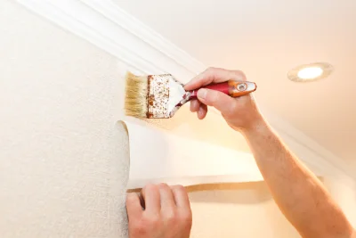 Pose de papier peint à Liebenswiller — revêtements muraux et toiles de verre
